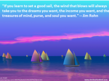 Learn to set a good sail