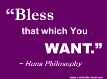 Quote for the Day: Bless that which You Want