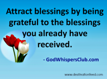 Quote for the Day: Being Grateful